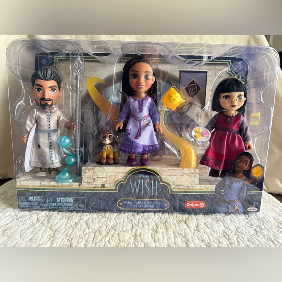 Disney Wish 6inc Asha, Dahlia & Magnifico Doll Gift Set New with Box - Picture 1 of 6